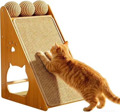 Rascador para Gato TEVSWCD, Rascador Vertical, Rampa Triangular, Cartón Corrugado, Ideal para Gatos