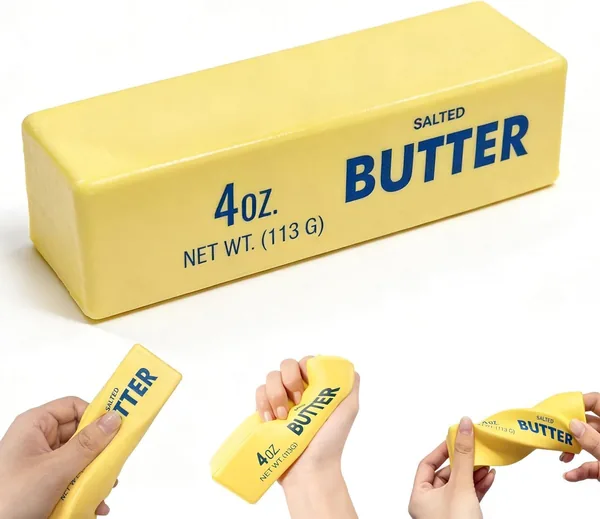 Butter Squishy - Jouet anti-stress en forme de bâtonnet de beurre, ultra doux et lent