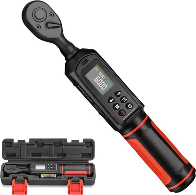 タクネ デジタルトルクレンチ、ドライブ角度 0.37インチ（9.5mm）、0.4in | 多目的プレセットトルクレンチ、デジタル、高精度