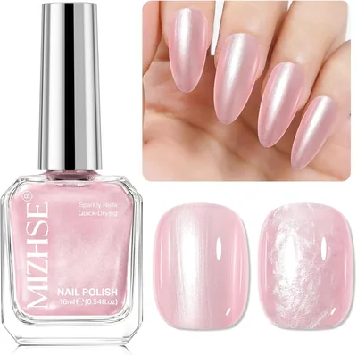 Poudre de vernis à ongles rose perle, huile scintillante pour séchage rapide, sans lampe UV ni TPO HEMA, design et DIY salon à la maison 15ml