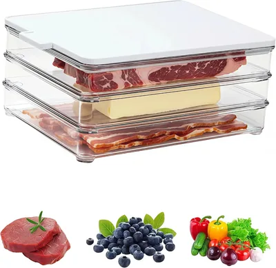 Refrigerator Deli Container Set - Stackable Food Storage
