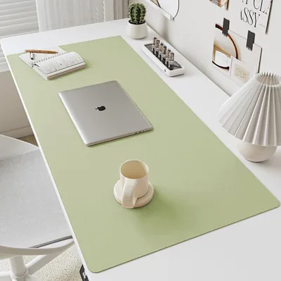 Large PU Leather Desk Mat: Waterproof & Stain-Resistant Mouse Pad