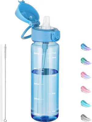 GOPPUS 500ML Kids Water Bottle with Straw - Best Deal