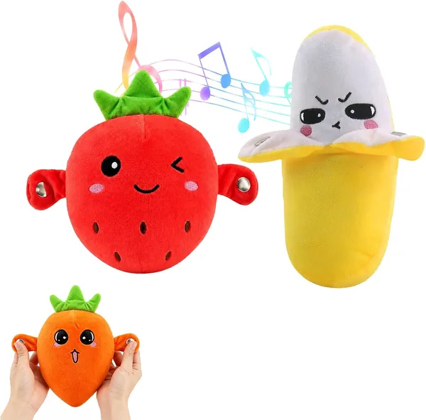 Interactive Banana - Soft Sensory Music Plush with Sounds, Parent-Child Fun and Early Learning (2pcs)