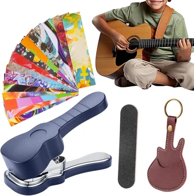 Punzón Para Púas De Guitarra - Herramienta Cortadora Decorativa Divertida Y Colorida, Kit Para Hacer Púas DIY, Instrumento Ar