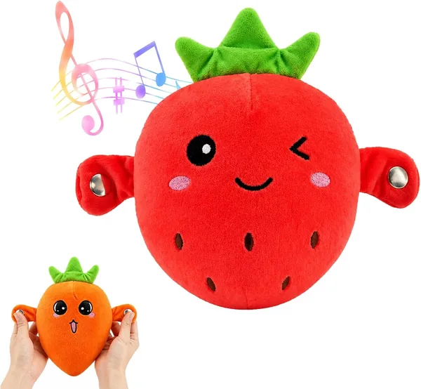 Interactive Banana - Soft Sensory Music Plush with Sounds, Parent-Child Fun and Early Learning (Strawberry) CAD 24.99