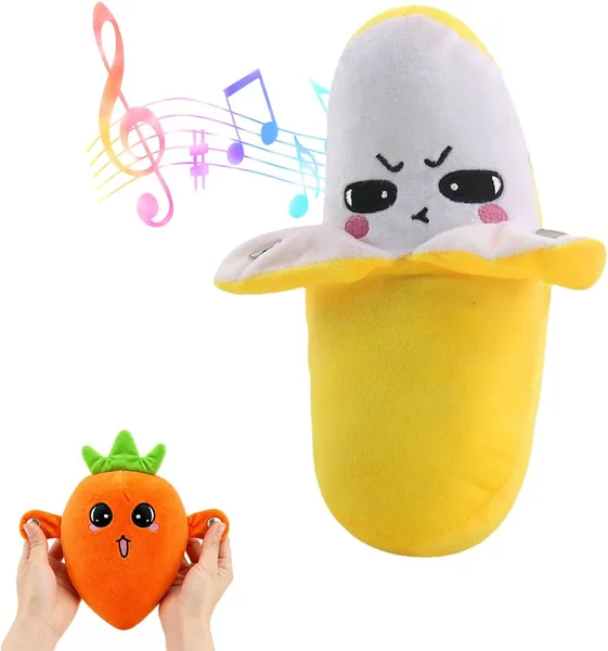 Interactive Banana - Soft Sensory Music Plush with Sounds, Parent-Child Fun and Early Learning (Banana)