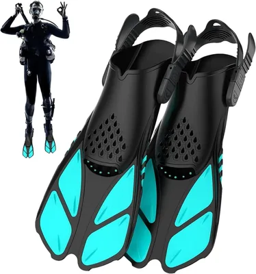 Aletas de Natación Ajustables de Talón Abierto - Ergonómicas y Ligeras