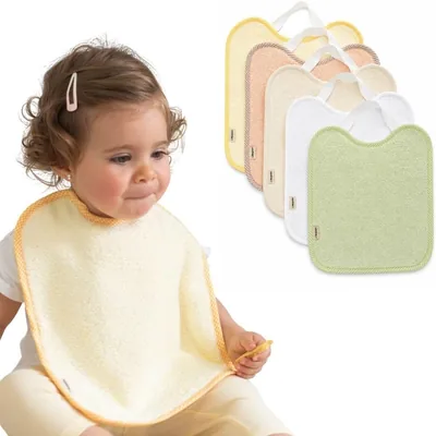 Bibs Impermeables Bugalin | Paquetes - Bibs Elásticos para Bebés | De 6 Meses a 4 Años | Fácil de Poner y Quitar de Terry Clo