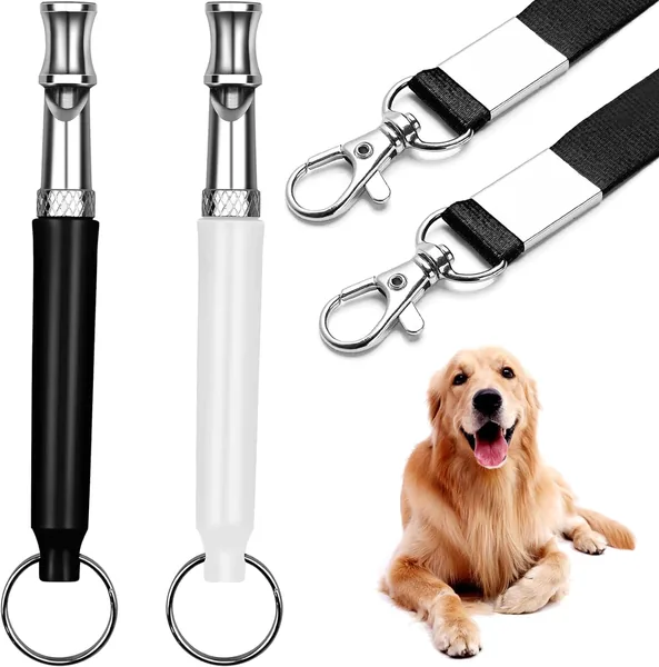 HRYYDS 2 Paquets Sifflets pour Chiens Ultrasoniques, avec Lanière Bleue - Best Deal