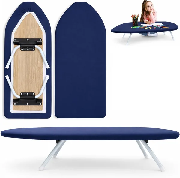 Toshionics Ironing Board 60x25cm - Tabletop Iron Board Compact with Heat Resistant Cover and Non-Slip Legs [Heavy Duty],Portable Small Ironing Board for Home Dorm Apartment Travel