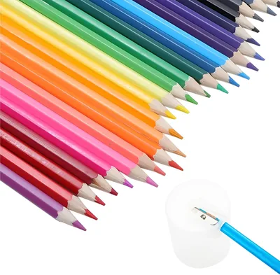 Duravel 48-Piece Coloured Pencils Set - Pre-Sharpened with Sharpener