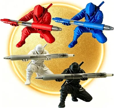 Ninja Warrior Pen Holder with Sword Accessory - 3D Printed Samurai Design
