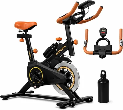 Bicicleta Spinning Ergométrica VMSTARK com Painel LCD Resistência Ajustável Assento Regulável Estrutura Reforçada até 100kg - 22% de Desconto