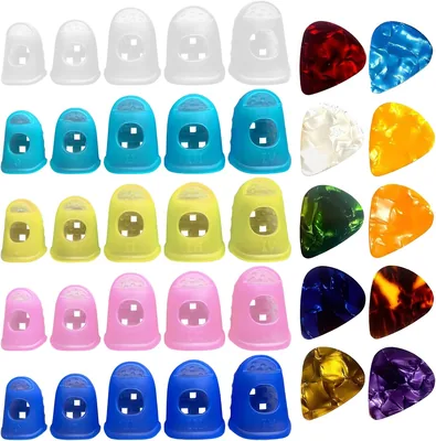 35 Piece Silicone Guitar Finger Protectors Set Best Deal