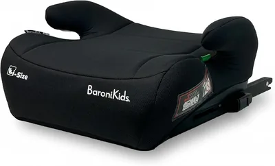 Seggiolino auto Baroni Kids i-Size da 125 a 150 cm: Imbottito con Copertura Rimovibile e Lavabile, Seduta Compatta