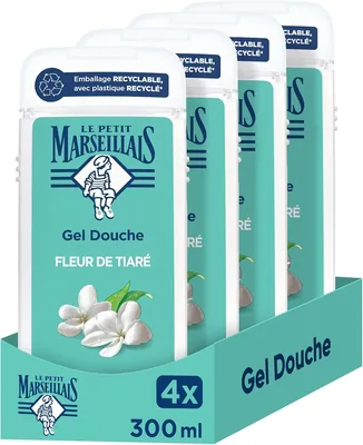 Le Petit Marseillais - Gel Douche Extra Doux Tiare Flower (300ml) - Formule végétale, 92% d'ingrédients naturels. Meilleure offre