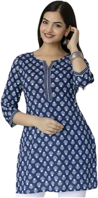 Women Printed Straight Tunic Top | Best Deal
