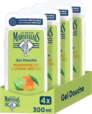 Le Petit Marseillais - Gel Douche Extra Doux Bio Mandarine & Citron Vert (300 ml) - Réduction 7% 