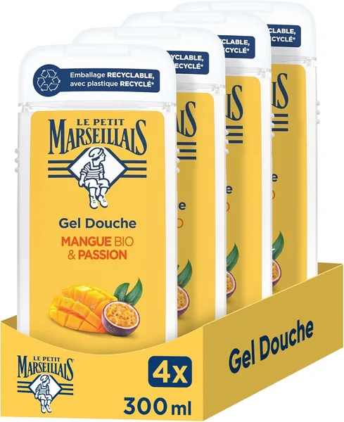 Le Petit Marseillais - Gel Douche Extra Doux à la Mangue et à la Passion Bio (300 ml) - 10% de réduction