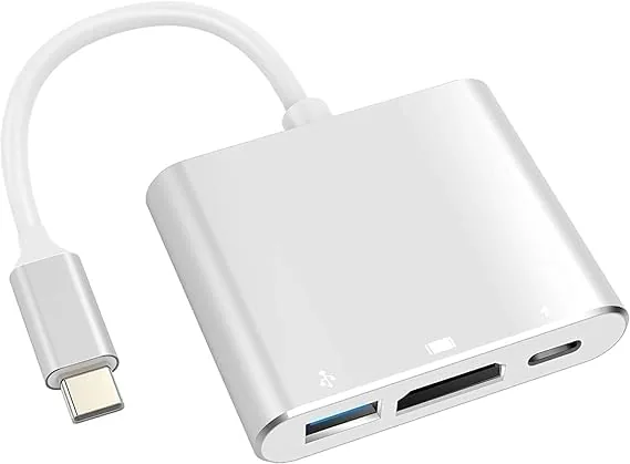 Adaptador USB-C para HDMI 4K USB 3.0 - Carregamento PD compatível com MacBook Thunderbolt 3 Suporte DEX Android Premium