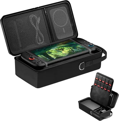 Capa Protetora para Nintendo Switch 2 com Porta Console e Acessórios, Ranura para Cartões e Suporte
