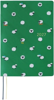 ほぼ日手帳 2027 HON タイ＆チーフ/シープ・シープ・シープ [A5/1日1ページ/1月/月曜はじまり]