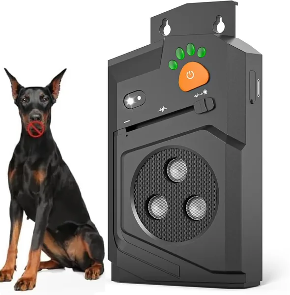 Anti-Ladrido para Perros - Repelente Ultrasonico para Mascotas, 3 Modos y Resistente al Agua IP56, Dispositivo Anti-Ladrido Automático de 15 m