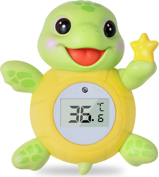 Meerschildkröten Babybadthermometer Digital - Badethermometer für Babys mit Klarem Display, f