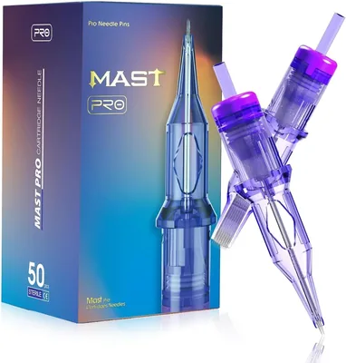 Mast Tattoo Needles 50Pcs Assorted Sizes Round Liner Mixed Cartridge