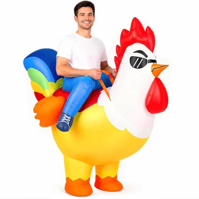 Disfraz Inflable de Gallo para Adultos de Halloween LEKOU