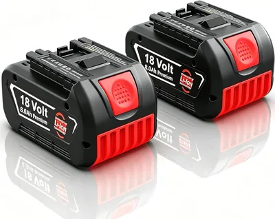 2 x 8,0 Ah / 8000 mAh Ersatzakku für Bosch Batterie 18 V BAT618/BAT618G/BAT609/BAT609G/BAT619/BAT619G/BAT610G/BAT610 - 27% Rabatt
