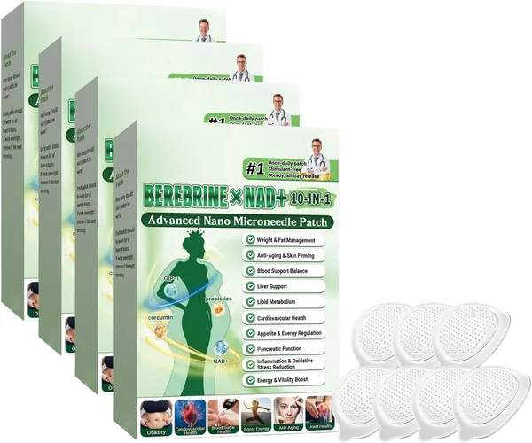 2026 New & Patches for Loss & 10-in-1 Patch, Natural Berberine Patches for Women and Men (4PC)