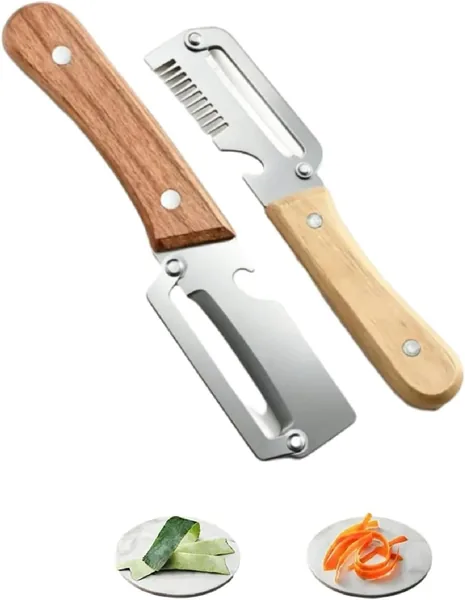 Elite Gourmet Knife and Cutlery Set, 2 Pack Multifunctional Vegetable Peeler