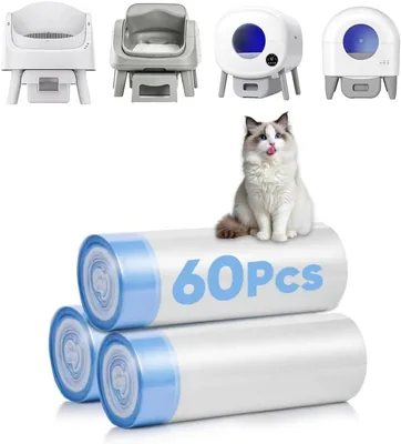 60PCS Cat Litter Box Liners - Heavy Duty for Self-Cleaning Boxes, Best Deal