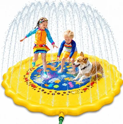 Non Slip Splash Pad Kids Dog Sprinkler 170cm