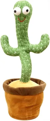 MEGA So Dancing Cactus Plush Toy, Green, Soft Stuffed Figurine