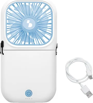 BEPER P206VEN411 Mini-Ventilator, wiederaufladbar, faltbar, mit Powerbank - tragbarer USB-C-Ventilator, 3 Geschwindigkeiten