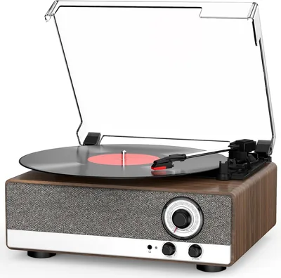 Wood Stereo Turntable - 33/45/78 RPM