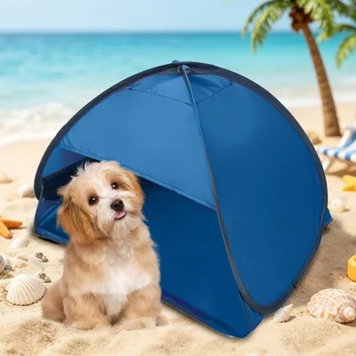 SKIKHN Mini Tents, Strandklamm Pop-up Solskydd Resor Liten för Utomhus Strand, Hundstrandtent Solskugge, Solskydd Resa