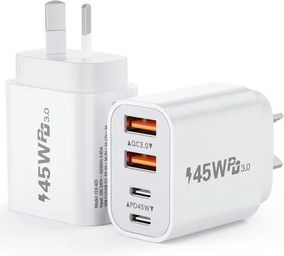 45W USB C Charger 2-Pack PPS Wall Adapter AU Plug Best Deal