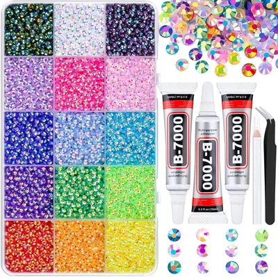 18000PCS Jelly Resin Rhinestones Kit - 15 Colors, Glues & Gems - Best Deal