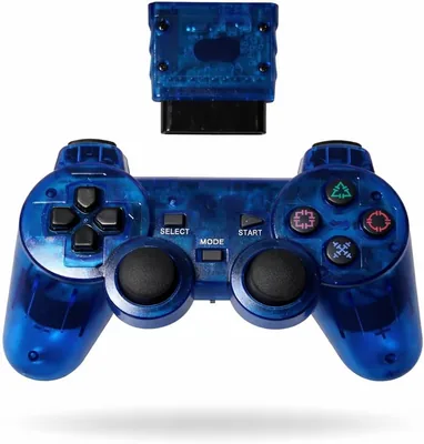 Controlador inalámbrico Mando Mando Edgivet 2.4G para PS2 con Vibración, Receptor Incluido, Doble Joystick Analógico
