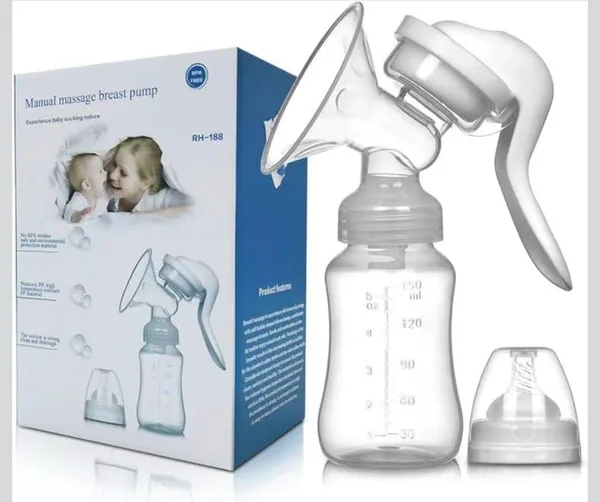Manual Breast Pump for Breastfeeding - Small Portable Milk Catcher