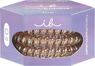Invisibobble Haar-Scrunchies Slim Frauen Premium Dünne Bronze Spirale Haar-Scrunchies Me Pretty Set von 3