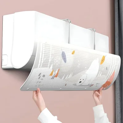 موزع تدفق الهواء للمكيف - يمنع تركيز الهواء ويوزعه بالتساوي AC Air Conditioner Deflector Adjustable Dual Vent