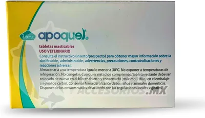 Apoquel 3.6 MG 20 Tabletas Masticables para Dermatitis Alergica o Atopica en Perros, Genérico Mascotas y Accesorios MX