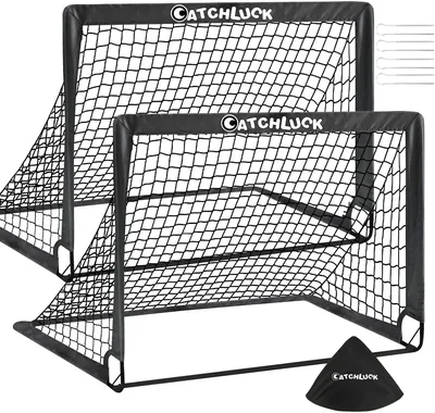 CATCHLUCK Kids Football Goal Set with Carry Bag