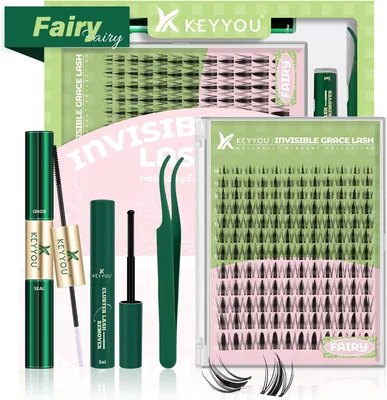 Keyyou Pestañas Postizas Wispy Lash, kit de extensiones de pestañas DIY efecto muñeca 144 p - Mejor Precio