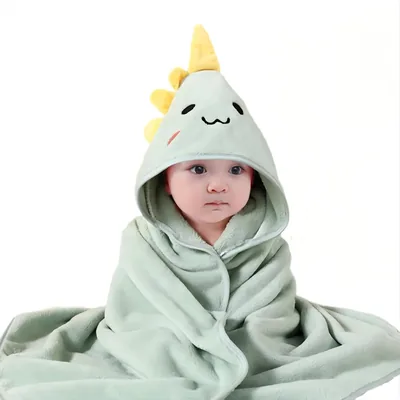 Uniiking® Hooded Baby Towel - Soft Coral Fleece, 31x31inch - Best Deal